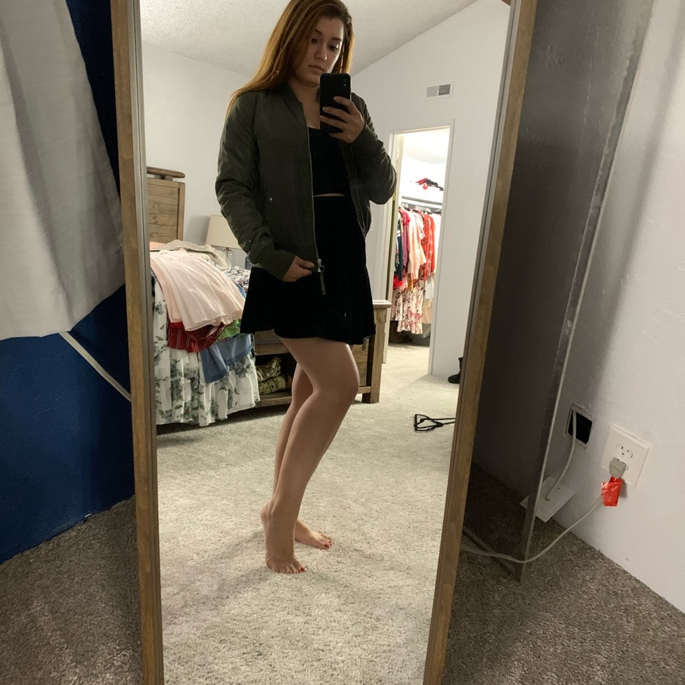Green bomber jacket